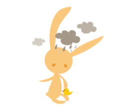 Orange rabbit so proud sticker #6954094