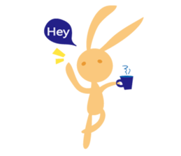 Orange rabbit so proud sticker #6954096