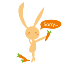 Orange rabbit so proud sticker #6954098