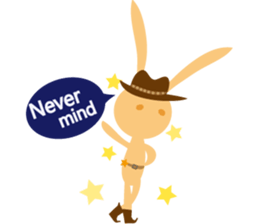 Orange rabbit so proud sticker #6954101