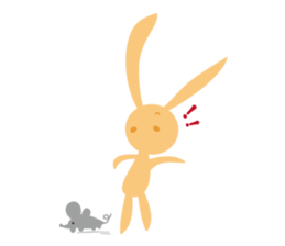 Orange rabbit so proud sticker #6954102