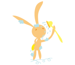 Orange rabbit so proud sticker #6954103