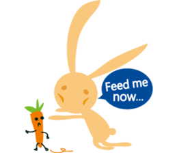 Orange rabbit so proud sticker #6954108