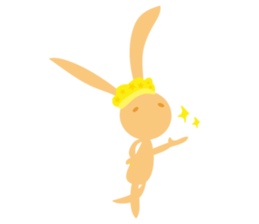 Orange rabbit so proud sticker #6954109