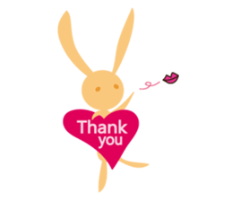 Orange rabbit so proud sticker #6954113