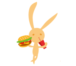 Orange rabbit so proud sticker #6954114