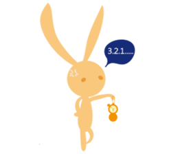 Orange rabbit so proud sticker #6954115