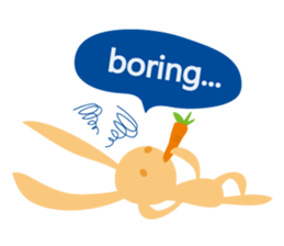 Orange rabbit so proud sticker #6954119