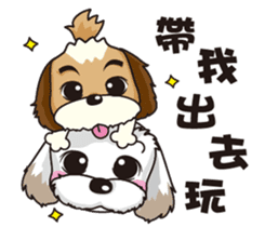 2 Shih Tzu Brothers sticker #6954478