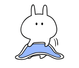 Impassive rabbit. sticker #6956761