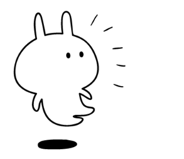 Impassive rabbit. sticker #6956775