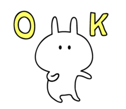 Impassive rabbit. sticker #6956776