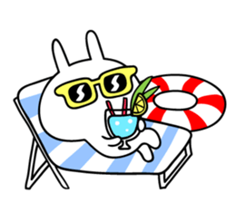 Impassive rabbit. sticker #6956783