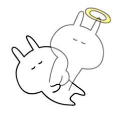 Impassive rabbit. sticker #6956785