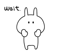 Impassive rabbit. sticker #6956789