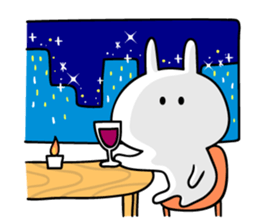 Impassive rabbit. sticker #6956793