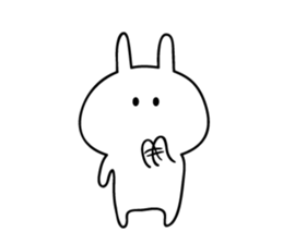 Impassive rabbit. sticker #6956794