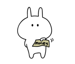 Impassive rabbit. sticker #6956796