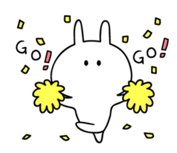 Impassive rabbit. sticker #6956797