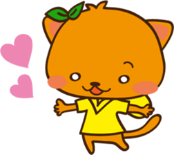 Orange cat nekopon sticker #6956800