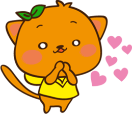 Orange cat nekopon sticker #6956801