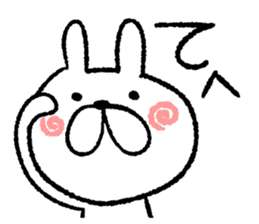 The loosely cute white rabbit sticker #6957441
