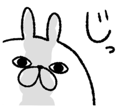 The loosely cute white rabbit sticker #6957447