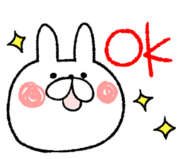 The loosely cute white rabbit sticker #6957460