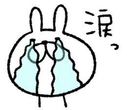 The loosely cute white rabbit sticker #6957466