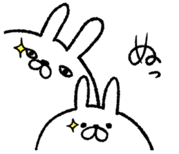 The loosely cute white rabbit sticker #6957472