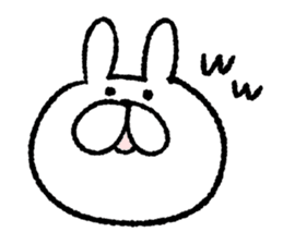 The loosely cute white rabbit sticker #6957475