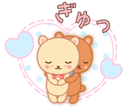 Lovey-Dovey Bears Cocoa & Vanilla sticker #6957523