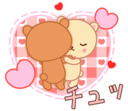 Lovey-Dovey Bears Cocoa & Vanilla sticker #6957526