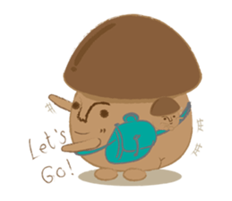 The little mushroom. sticker #6957595