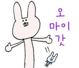 Rabbit of a snaggletooth "Dep-PA" sticker #6957708