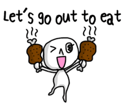 Simple whit2_English sticker #6959003