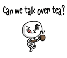 Simple whit2_English sticker #6959004