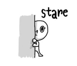 Simple whit2_English sticker #6959005