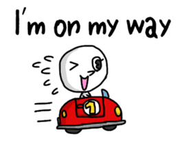 Simple whit2_English sticker #6959009