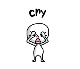 Simple whit2_English sticker #6959011