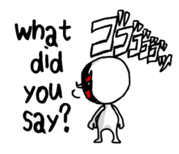 Simple whit2_English sticker #6959013