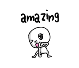 Simple whit2_English sticker #6959016