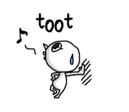 Simple whit2_English sticker #6959020