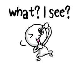 Simple whit2_English sticker #6959021