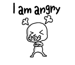 Simple whit2_English sticker #6959022