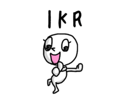 Simple whit2_English sticker #6959030