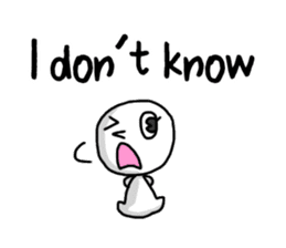 Simple whit2_English sticker #6959031