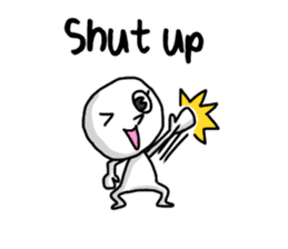 Simple whit2_English sticker #6959033