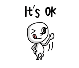 Simple whit2_English sticker #6959038