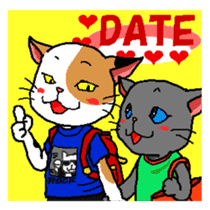 Calico cat mike sticker #6959164